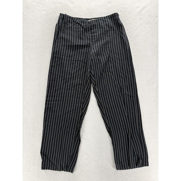Lauren Essentials Other - Lauren Essentials Pajama Pants Womens M Black Striped Cotton Light Purple Label